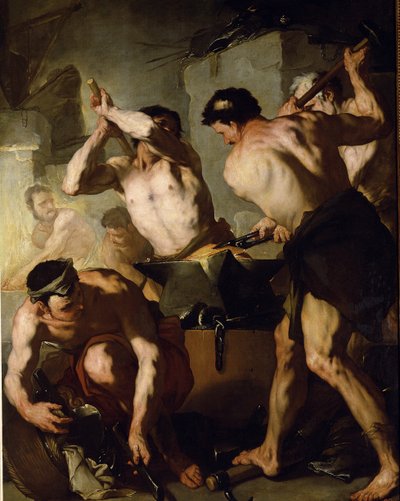 Vulkans Schmiede, ca. 1660 von Luca Giordano